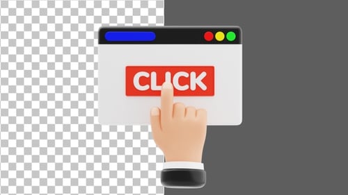 3D Click Below | Alpha Channel