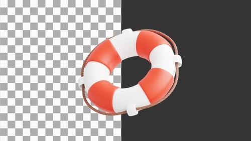 3D Animation of Durable Life Saver for Water Rescue Situations | Alpha Channel