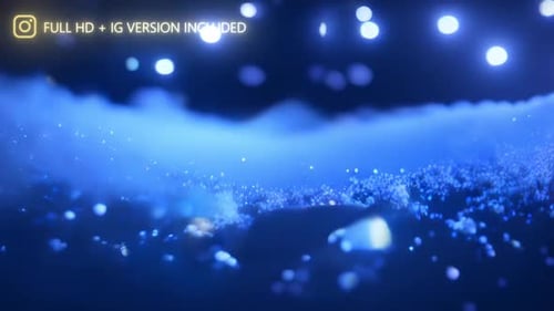 Futuristic Blue Glowing Particles and Light Streaks Background