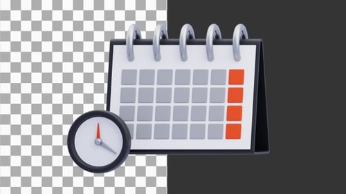 3D Animation of Timeline | Alpha Channel