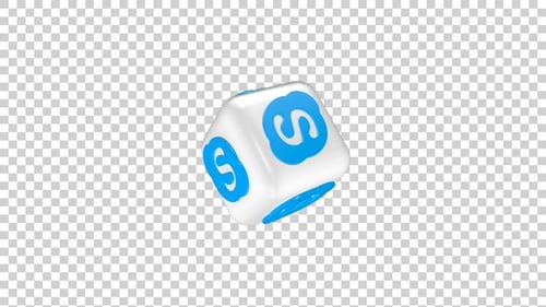 Skype Icon On 3D Box