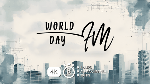 Animación de texto del Día Mundial de la Administración de Instalaciones