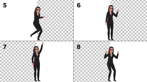 2D Animated Businesswoman Character Action Pack