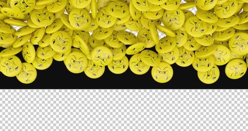 Angry Face Emoji Fill and Reveal Transition