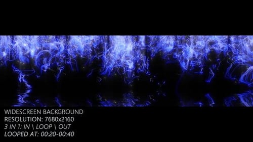 Blue Particles Lights Wavy Curtain