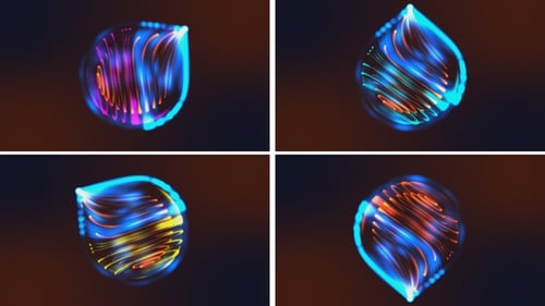 Dynamic Abstract Glowing Particle Orb Animation