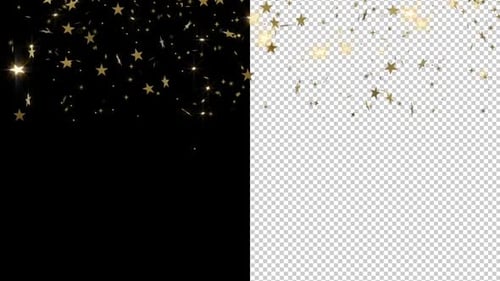 Gold Falling Stars