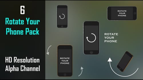 Animated Phone Rotation Instruction Device Mockup Pack
