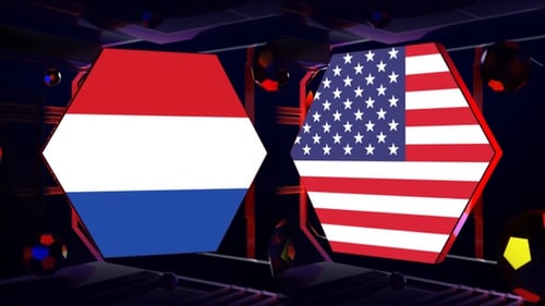 Netherlands Vs Usa Football Background Loop
