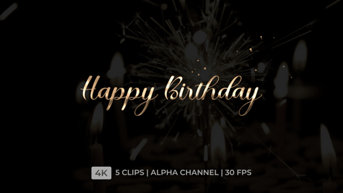 Happy Birthday Text Animation