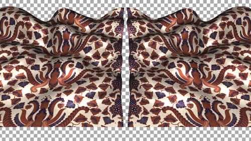 Tela con estampado de seda étnica de Indonesia Wave Alpha Songket Batik Pisang Bali Bledhak Textile 2