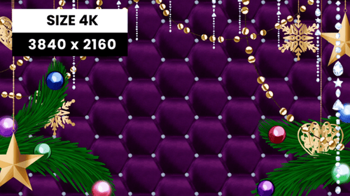 Elegant Christmas Background with Ornate Golden Ornaments and Garlands