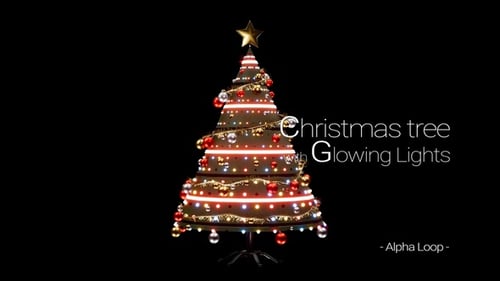 Animated Christmas Tree with Glowing Lights for Festive Holiday