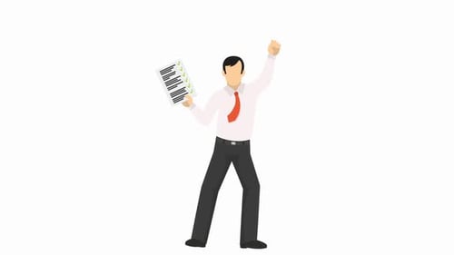 Pack Of 6 Clips Of Businessman Completed Checklist