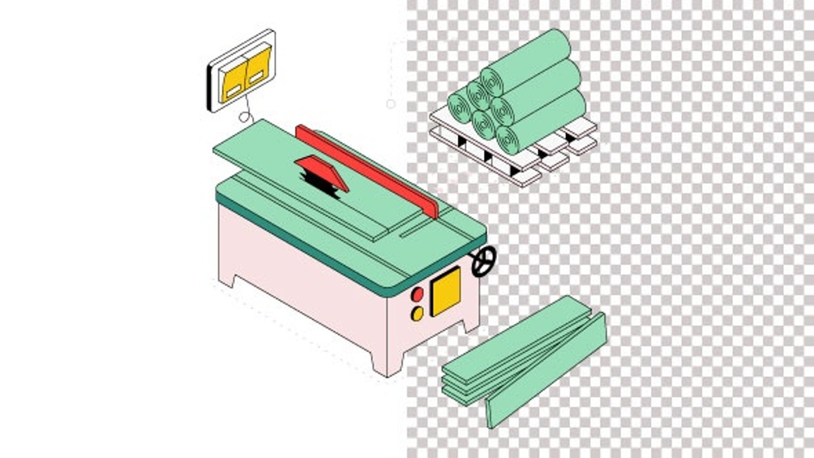 Wood Cutter Animation Alpha Channel, Elements Motion Graphics ft. wood ...