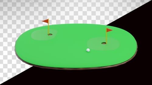 3D-Animation des Golffeldes