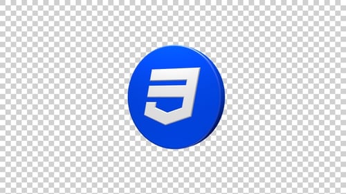 CSS 3 Icon Rotating Blue