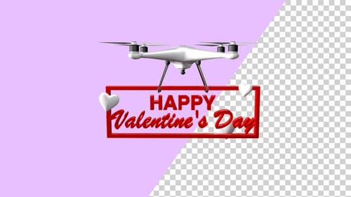 Happy Valentines Day Text Hosting Using A Drone