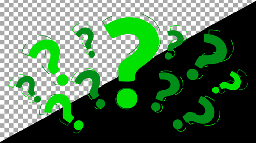 Question Marks Animation Green | Curiosity & Quiz Motion Overlay