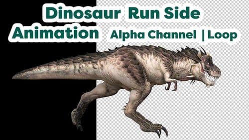 Dinosaur Run Side Animation
