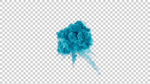 Dynamic Blue Fluid Smoke Element