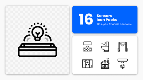 Animated Line Sensor Icons Pack for Smart Devices