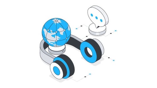 International Communication Isometric Animation Alpha Channel