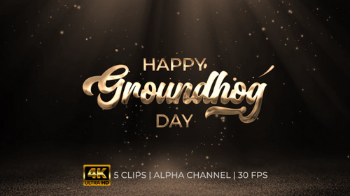 Happy Groundhog Day Animation