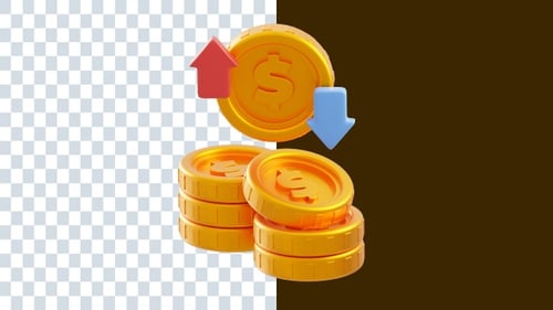 Cash flow 3D Animations | Alpha Channel