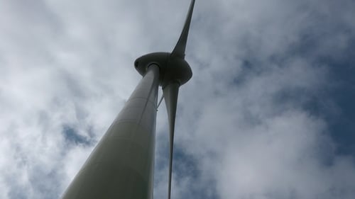 Ecology and energy. Wind generators. Wind power turbines generating clean renewable energy.