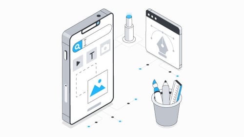 App Designing Isometric Animation Alpha Channel