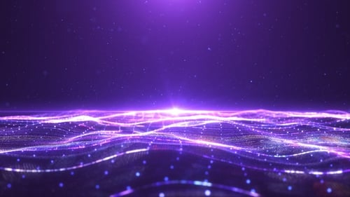 Futuristic Digital Particle Wave Logo Reveal