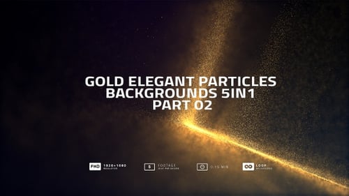 Elegant Gold Particles Abstract Flowing Background Animation