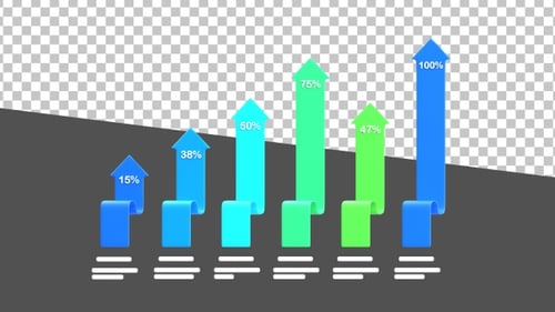 3D Up Graph | Alpha Channel