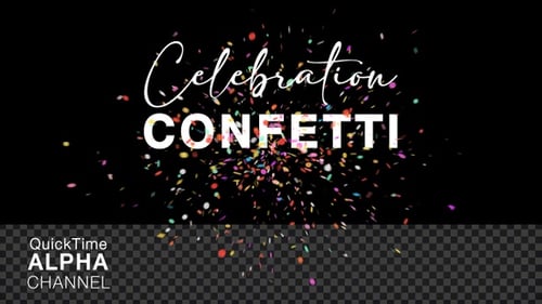 Bright Colorful Confetti Falling Celebration Overlay Animation