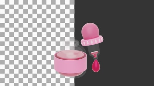 3D Animation of Serum Bottle with Dropper | Alpha Channel