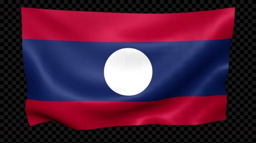 Wehende Flagge von Laos