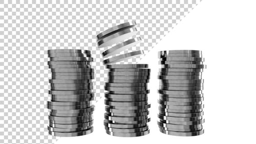 Plain Silver Coins Tower V6