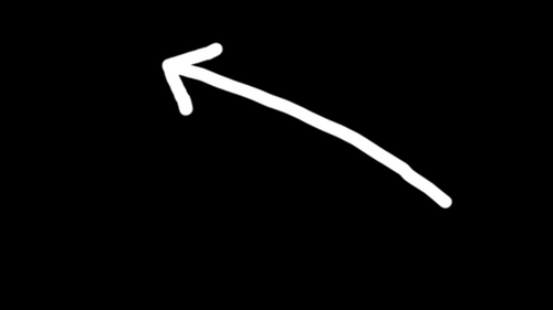 White Hand-Drawn Sketch Arrow Drawing Reveal Animation