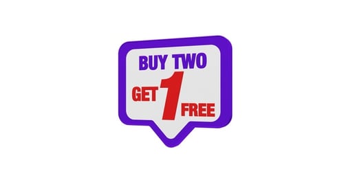 Buy Two Get One Discount Badge Alpha Purple