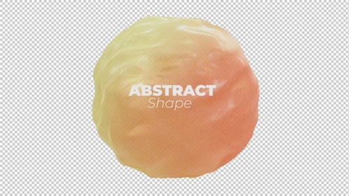 Abstract 3D Fluid Sphere Morphing Animation with Alpha Channel