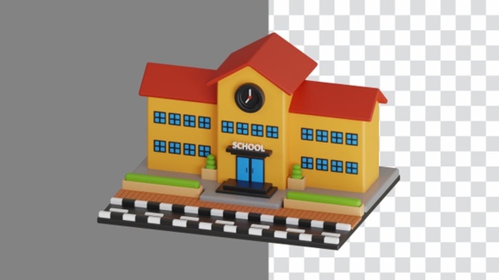 3D Animation of School Building Animation for Back-to-School Time ...