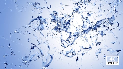 Transparent Dynamic Water Splash Fluid Element