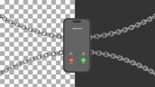 3D Animation of Phone Scam and Cybercrime | Alpha Channel