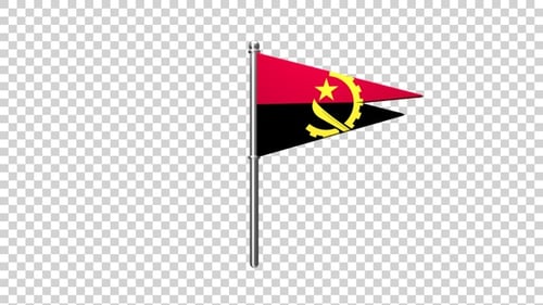 Flat Design Angola Flag Reveal Animation