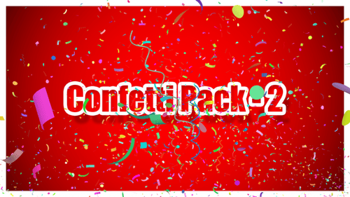 Colorful Confetti Falls and Explosions with Alpha Channel