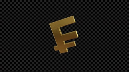 Golden Franc Currency Symbol