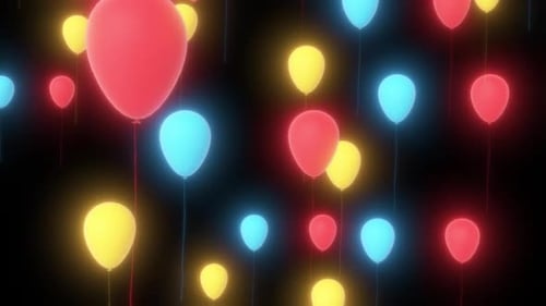 Glühende Luftballons