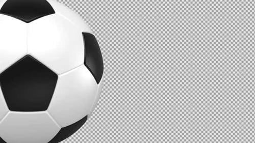 Animated 3D Soccer Ball Rotating for Sports Projects