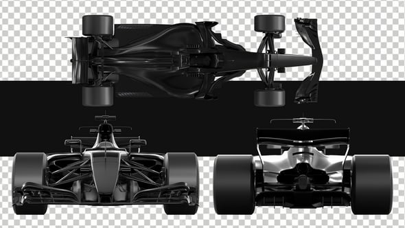 Pack Of 3 High-Speed Black F1 Car Loop Animation, Elements Motion ...